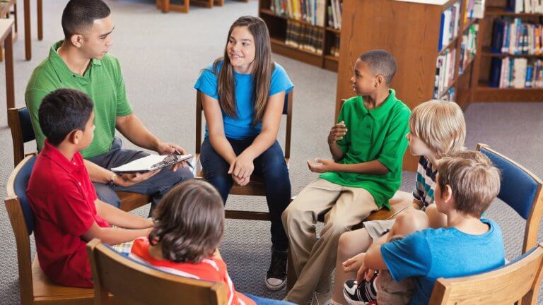 Students participating in Restorative Discipline