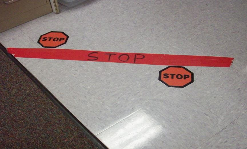 Classroom Setup during COVID: Floor Tape