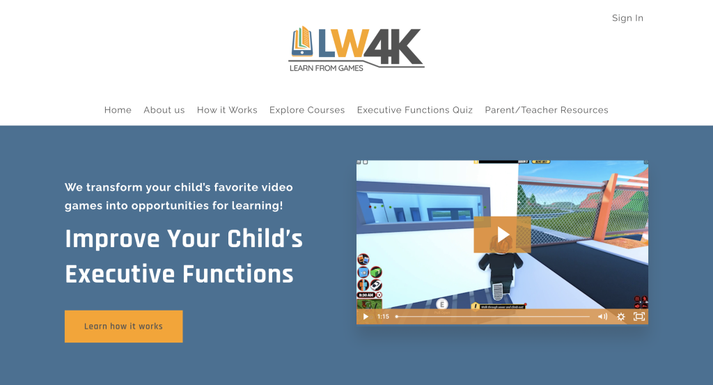 LearningWorks for Kids Website