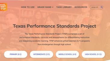TSPS website and standards-based tasks