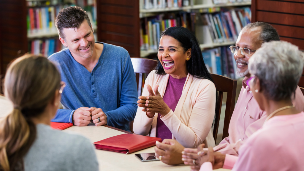 School principal in a meeting