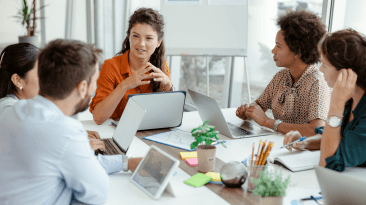 Group working on a TIA system plan